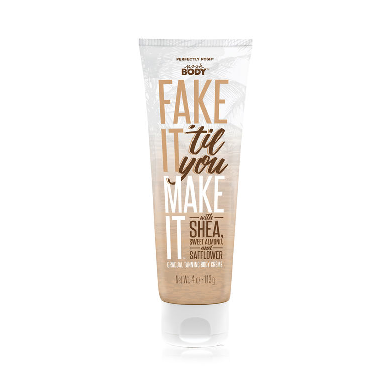 posh fake it tanning body cream